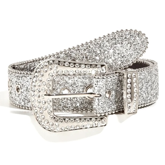 Rhinestone Belt Silver - Picture 1 of 7